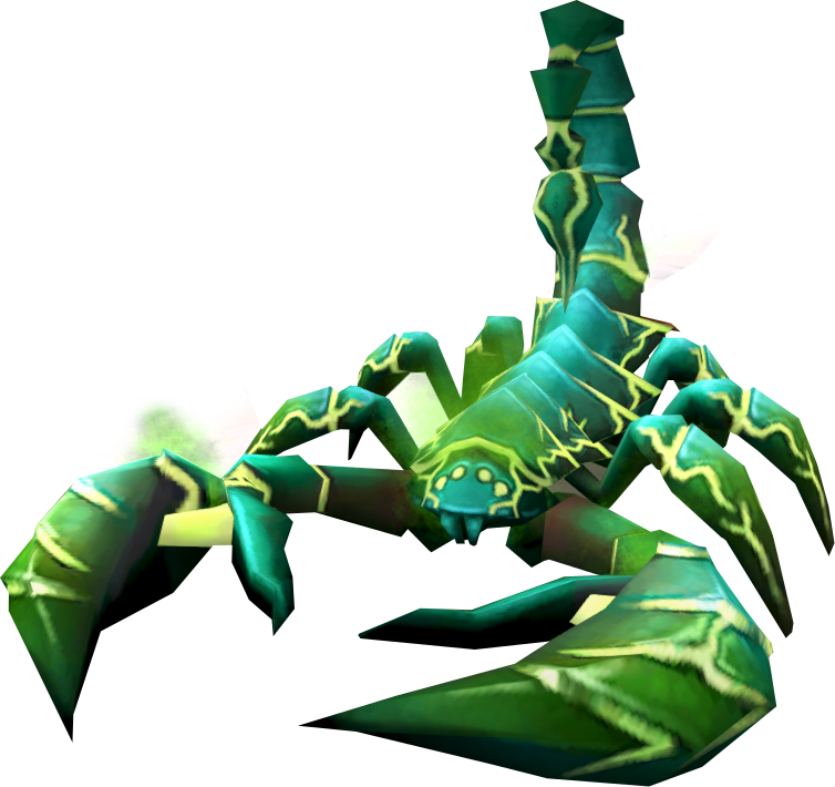 Stylized Green Scorpion Graphic