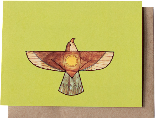 Stylized Hawk Greeting Card