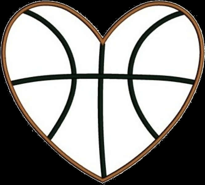 Stylized Heart Basketball Court Design