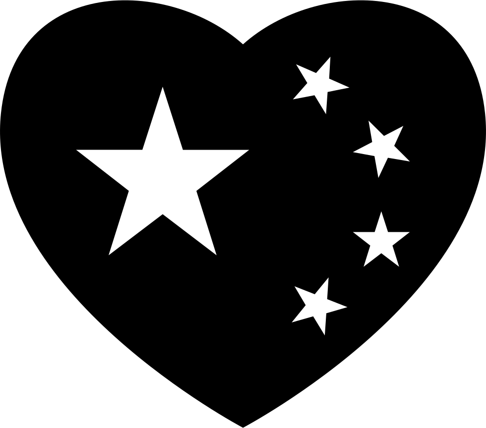 Stylized Heartwith Stars