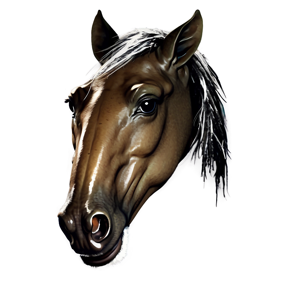 Stylized Horse Head Design Png Yyg