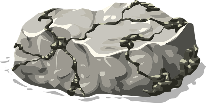 Stylized Illustrationof Rock