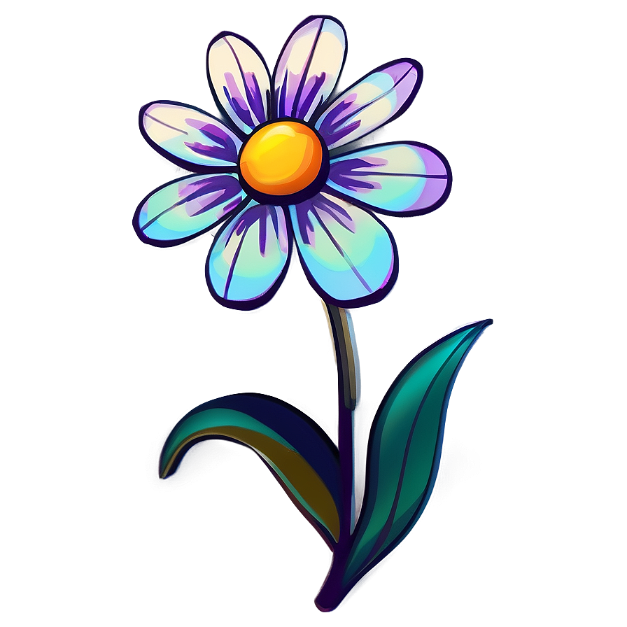 Stylized Indie Flower Png 44