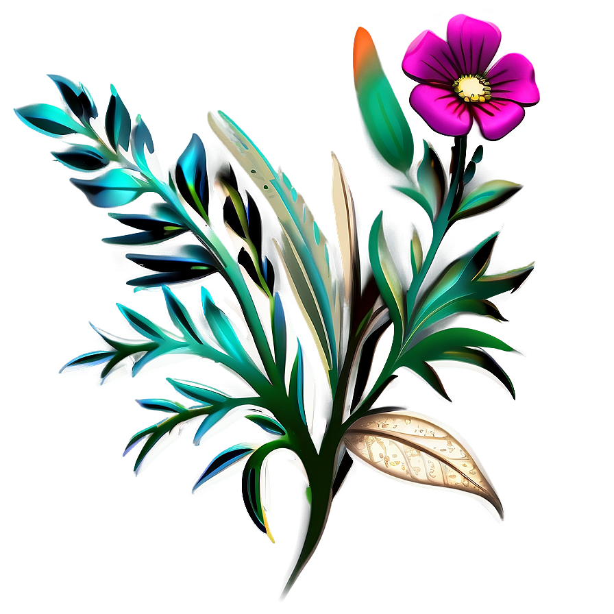 Stylized Indie Flower Png 81