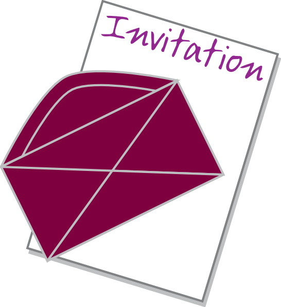 Stylized Invitation Cardwith Gemstone