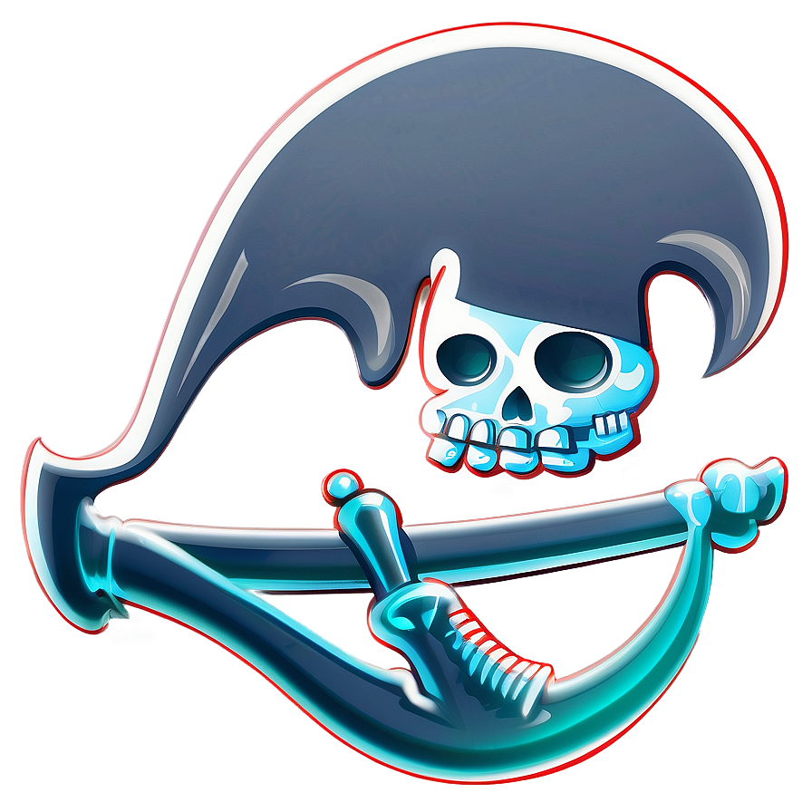 Stylized Jolly Roger Skulland Crossbones