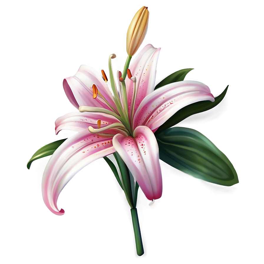 Stylized Lily Flower Png Gfj