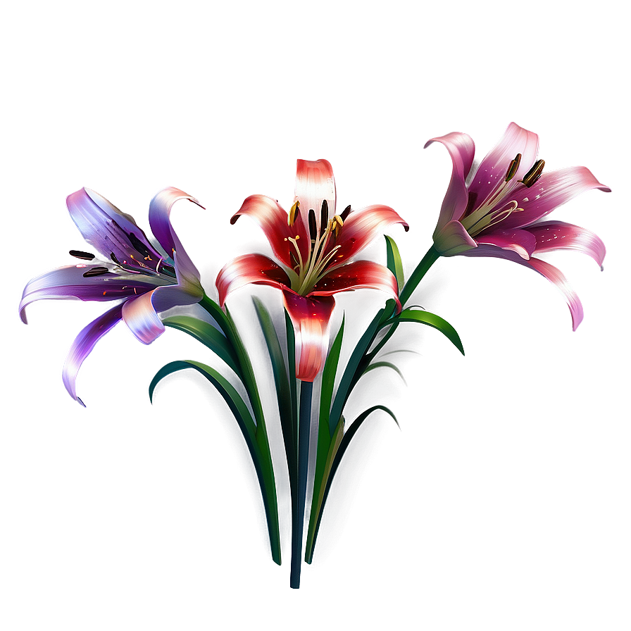 Stylized Lily Flower Png Jvi