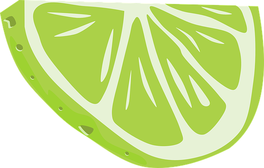 Stylized Lime Slice Graphic