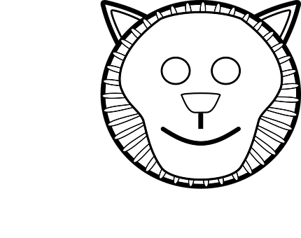 Stylized Lion Mask Graphic