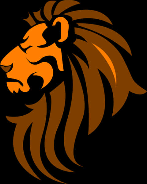 Stylized Lion Profile Graphic