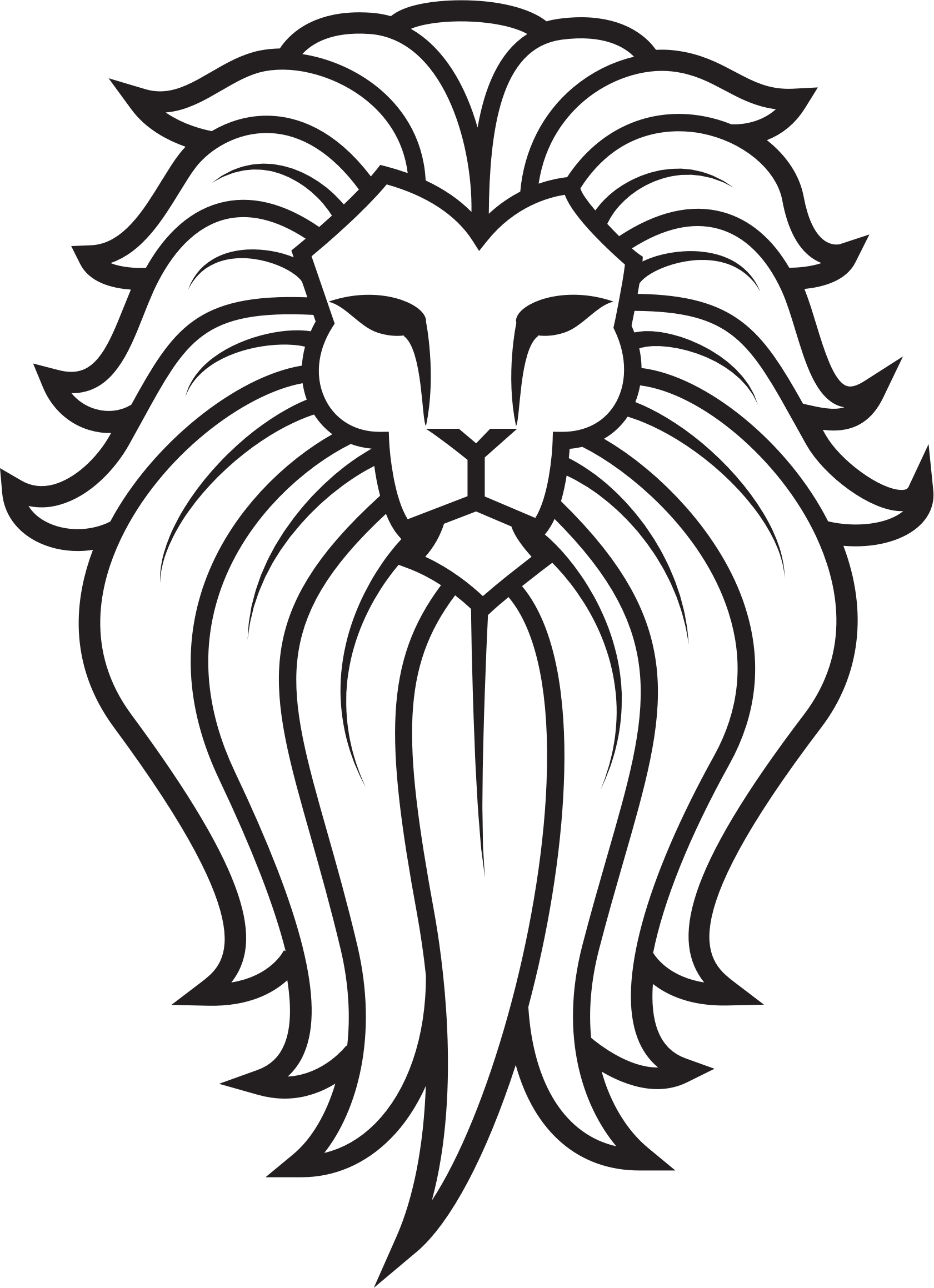 Stylized Lion Tattoo Design