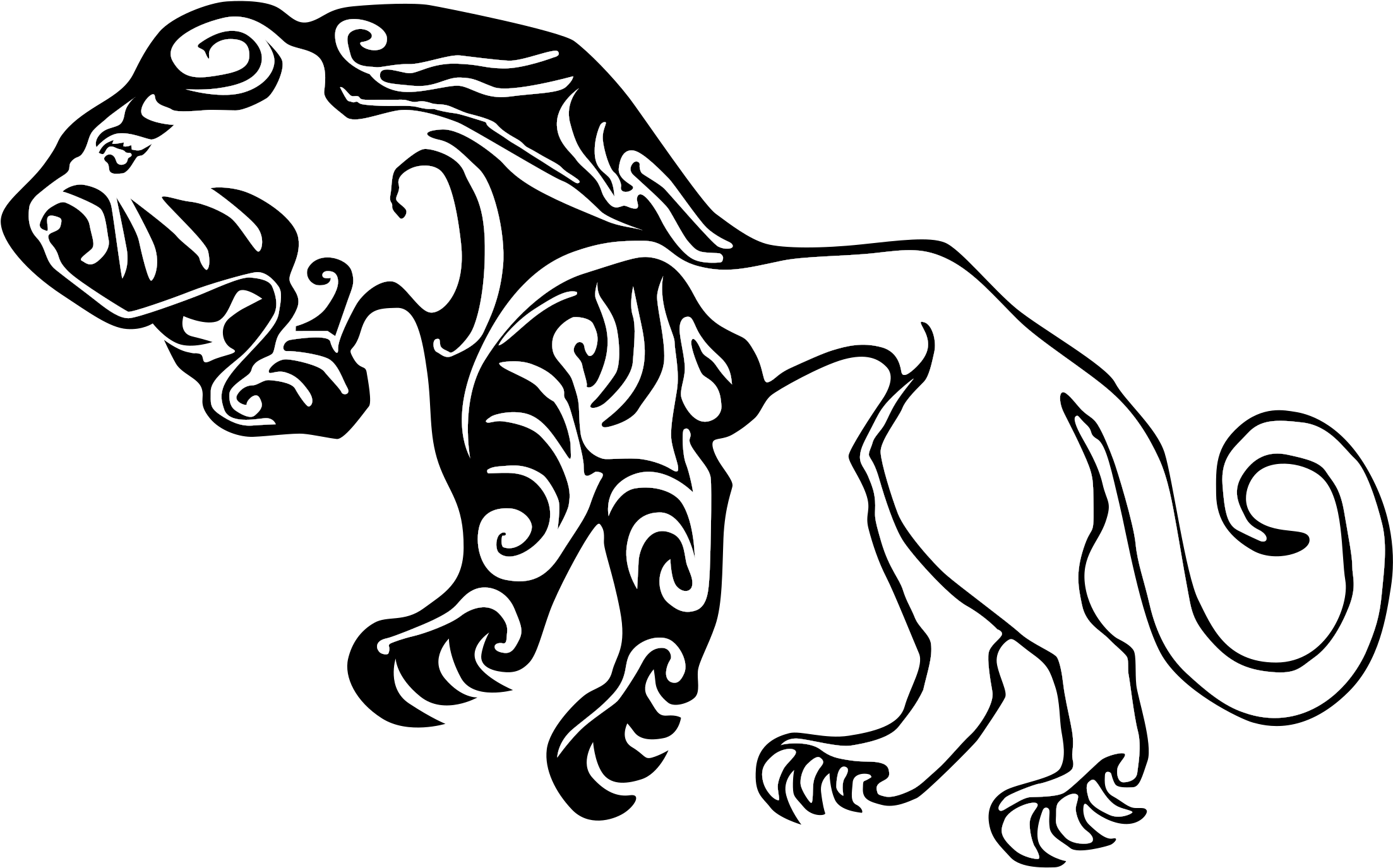 Stylized Lion Tattoo Design