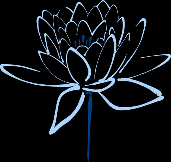 Stylized Lotus Flower Art