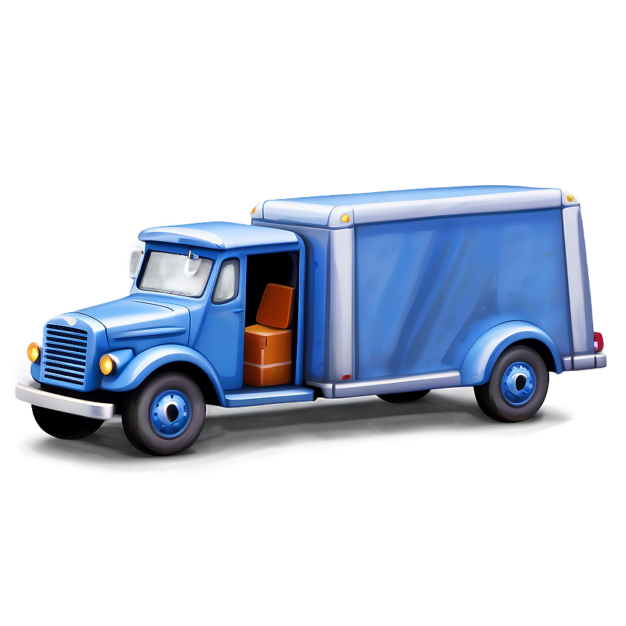 Stylized Mail Truck Icon Png Nil39