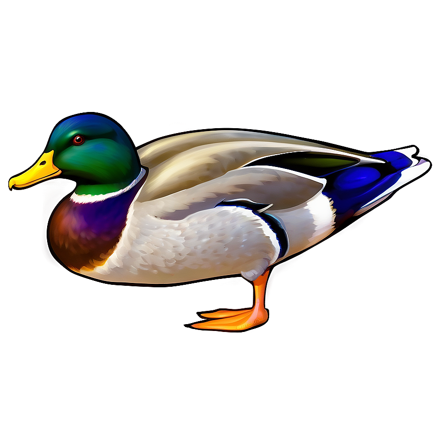 Stylized Mallard Duck Png Lvn67