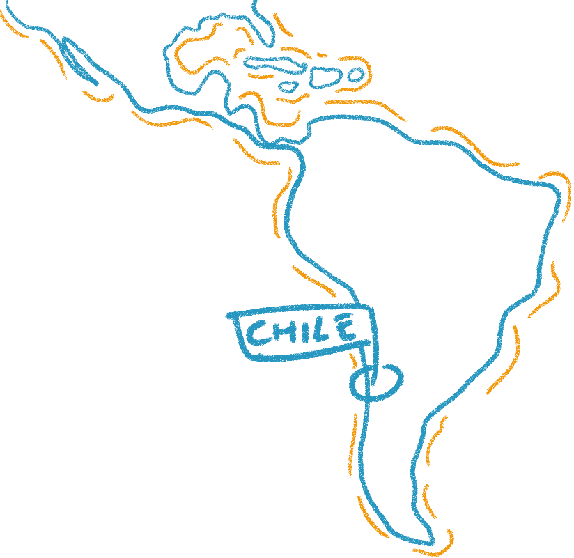 Stylized Mapof Chile