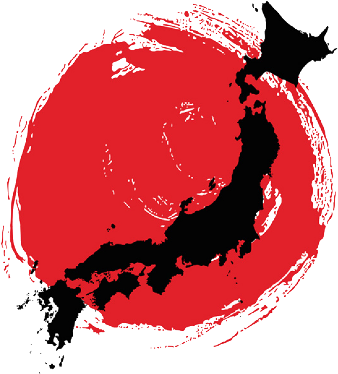 Stylized Mapof Japan