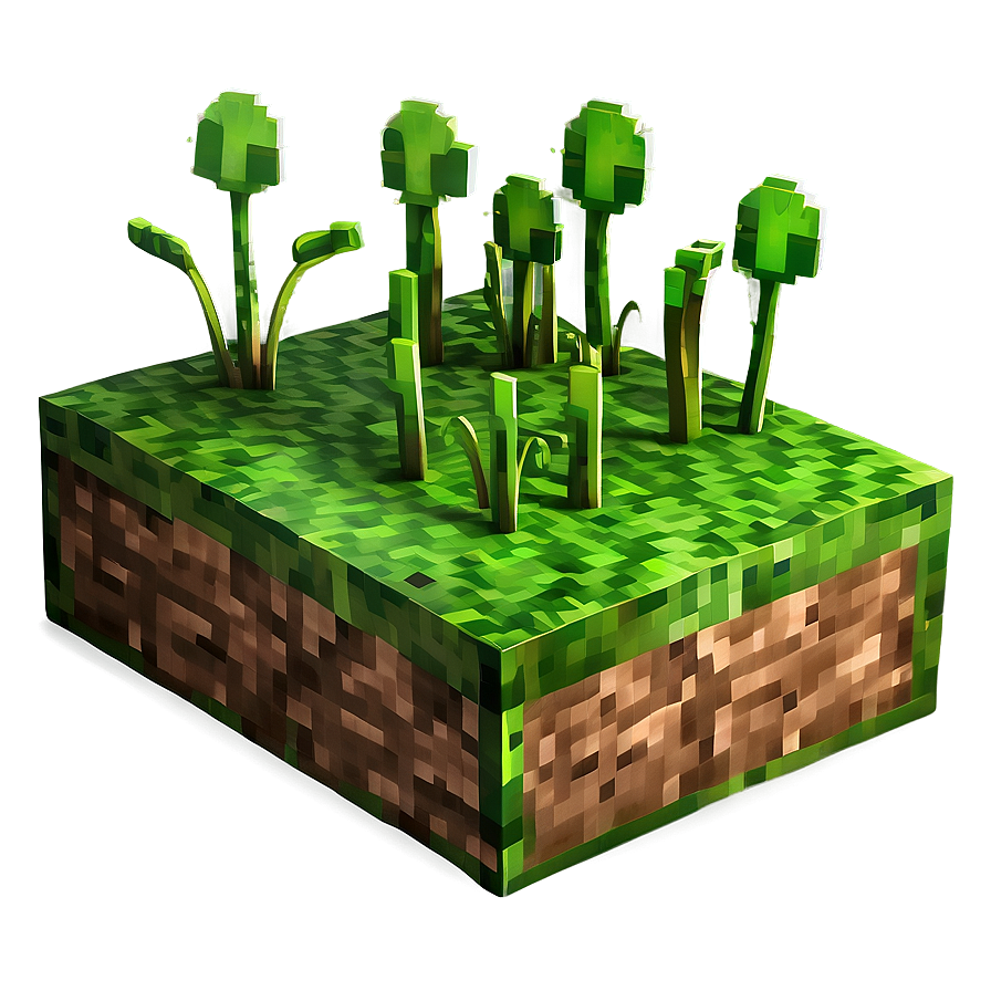 Stylized Minecraft Grass Block Png 49