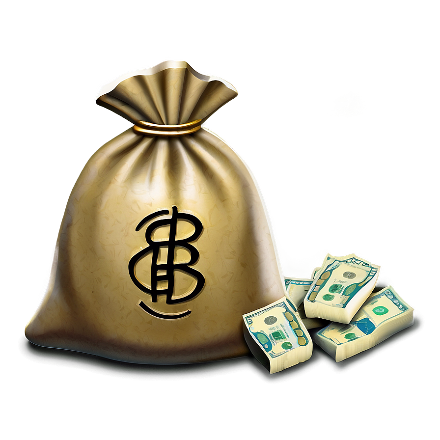 Stylized Money Bag Png 43