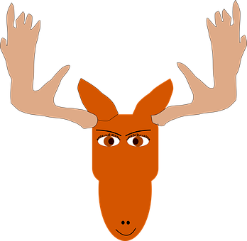 Stylized Moose Head Illustration