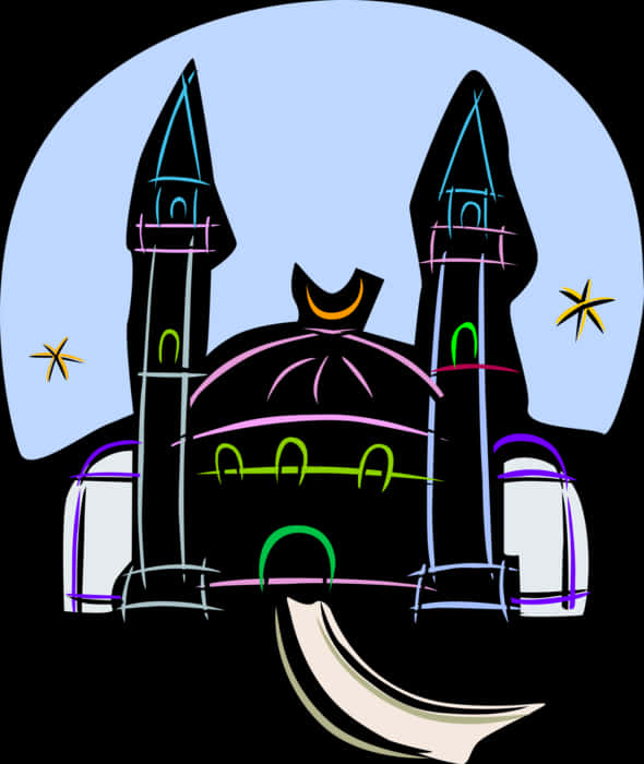 Stylized Mosque Illustration