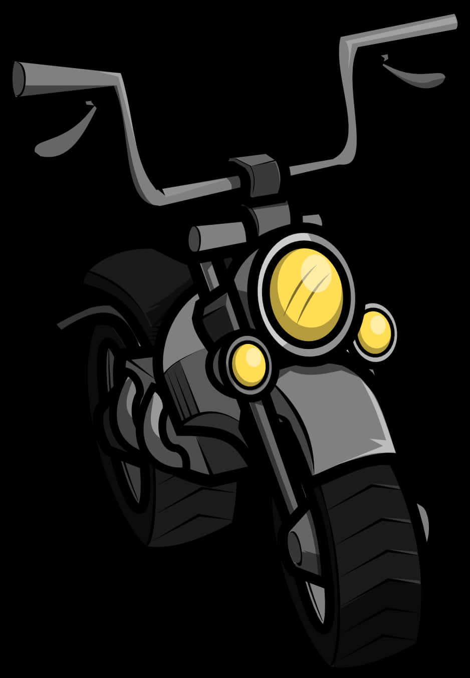 Stylized Motorcycle Illustration