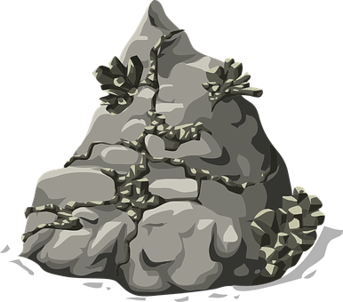 Stylized Mountain Rock Formation