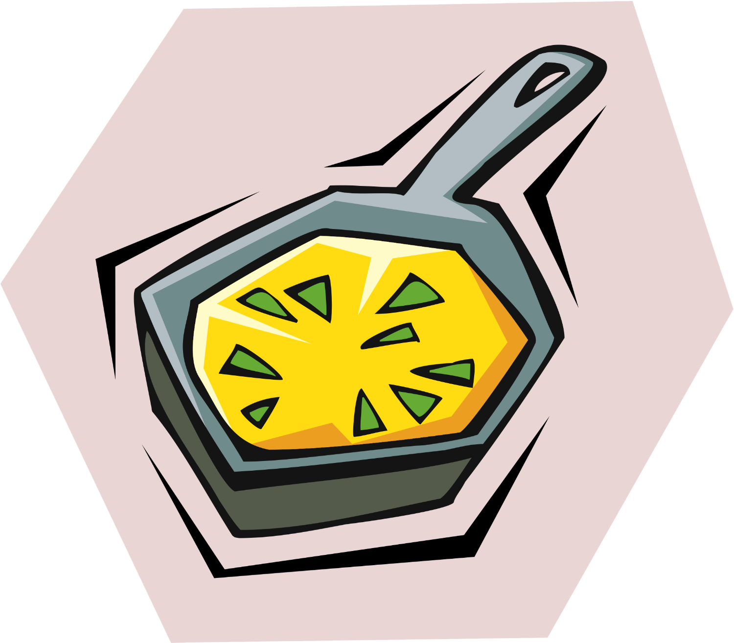 Stylized Omelettein Pan