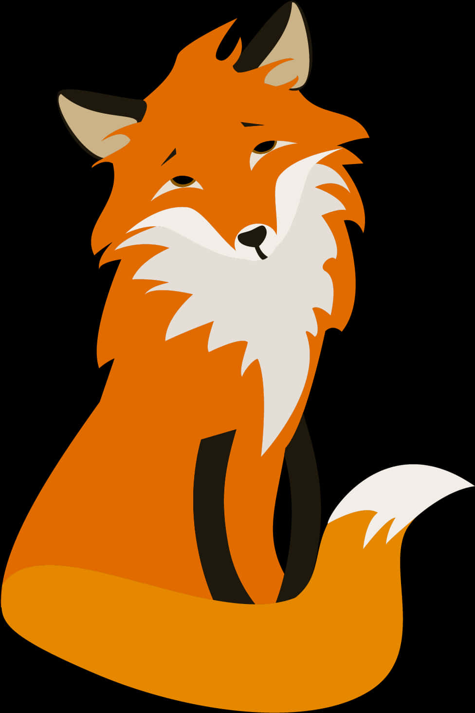 Stylized Orange Fox Illustration