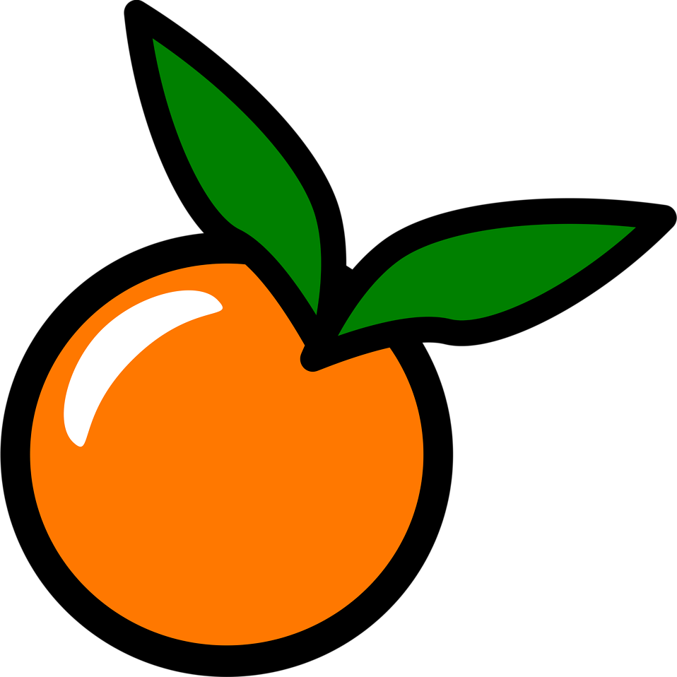 Stylized Orange Peach Clipart