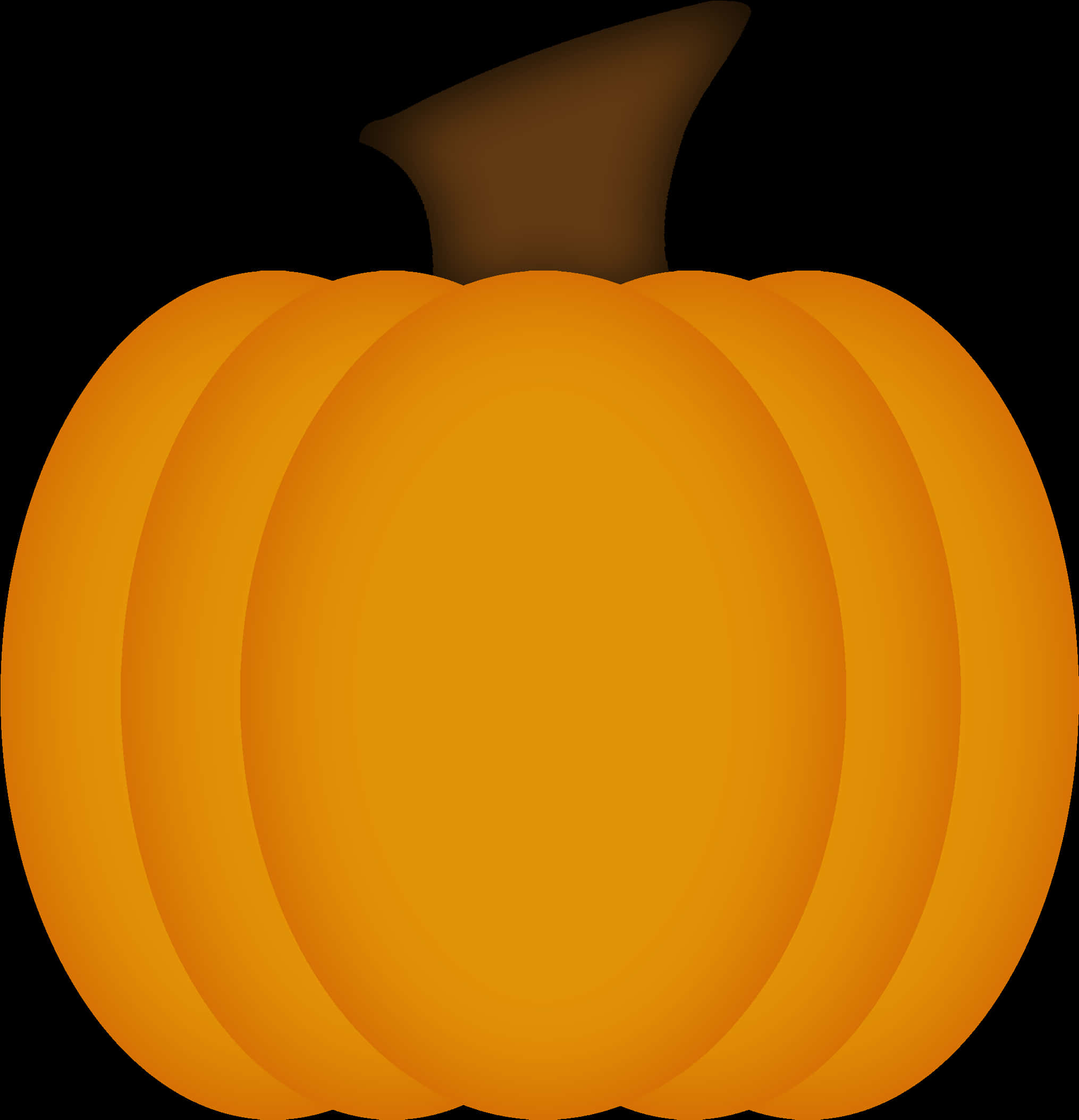 Stylized Orange Pumpkin Graphic