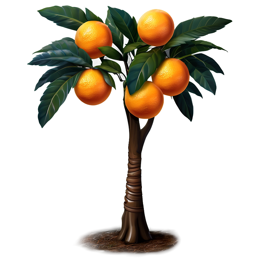 Stylized Orange Tree Png 3