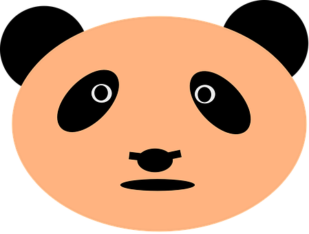 Stylized Panda Face Graphic