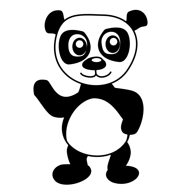 Stylized Panda Faceand Paw