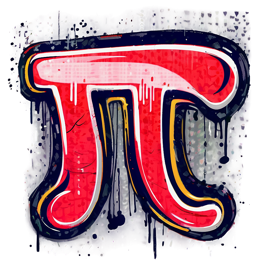 Stylized Pi In Graffiti Art Png 68