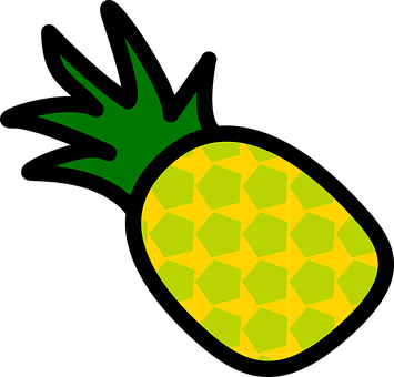 Stylized Pineapple Graphic