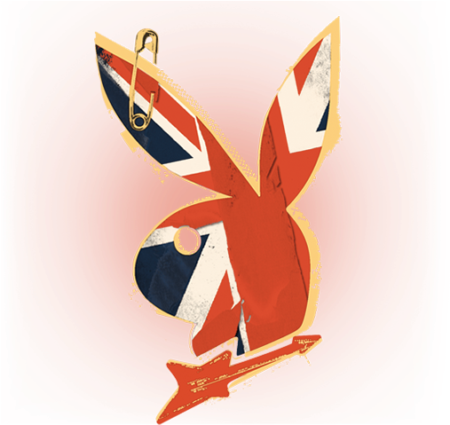 Stylized Playboy Bunny U K Flag