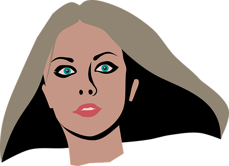 Stylized Portraitof Womanwith Green Eyes