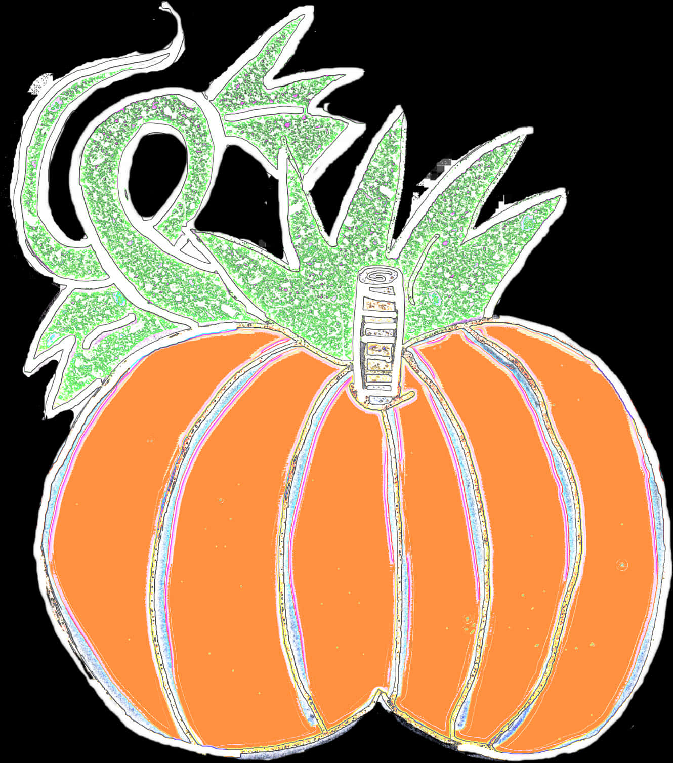 Stylized Pumpkin Illustration