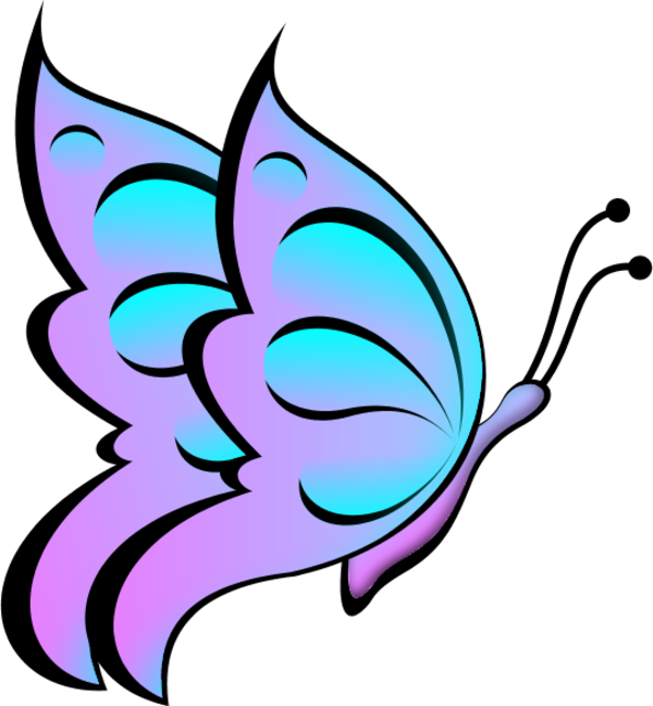 Stylized Purple Butterfly Illustration