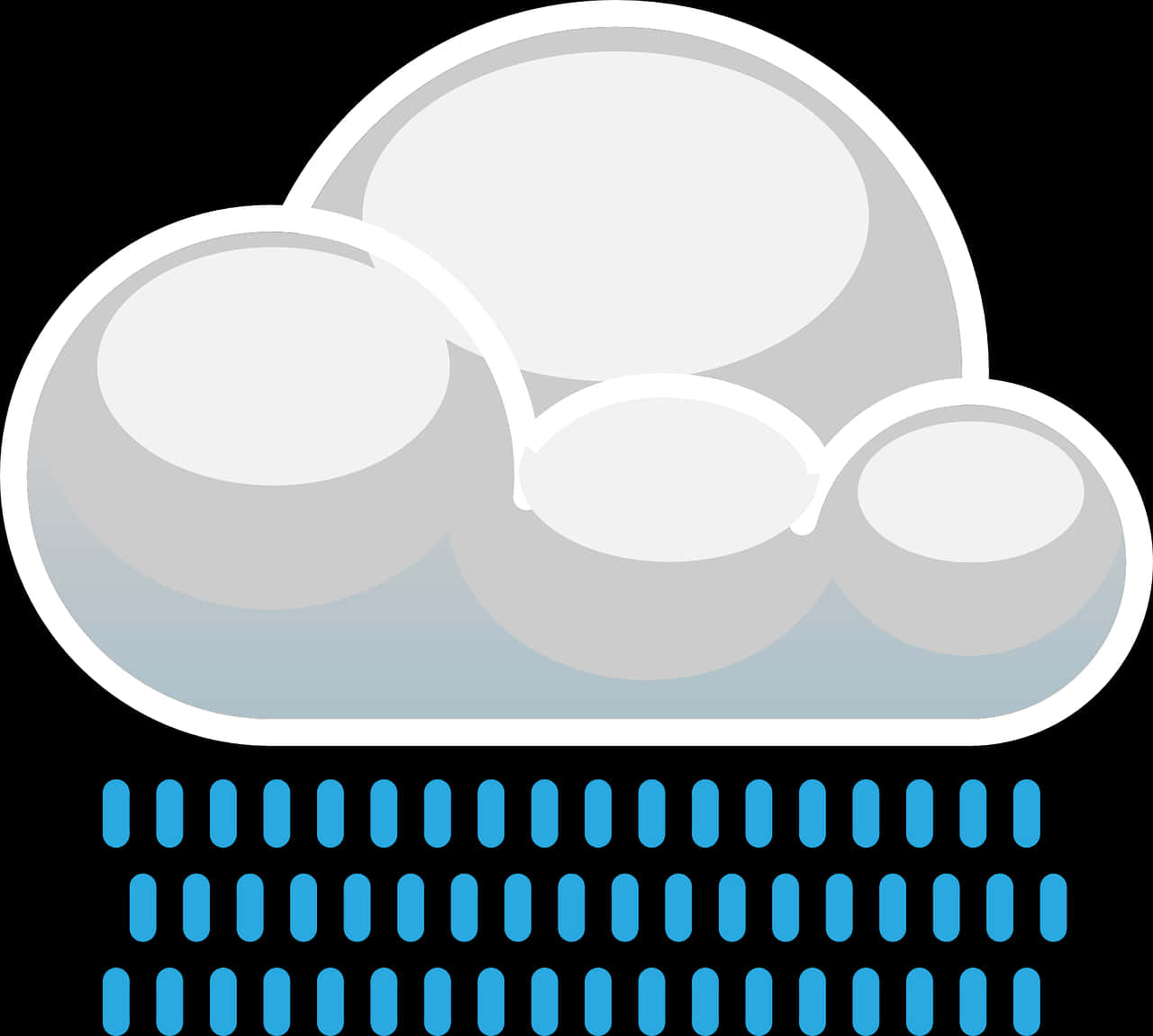 Stylized Rain Cloud Graphic