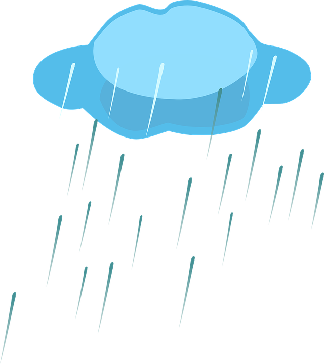 Stylized Rain Cloud Illustration