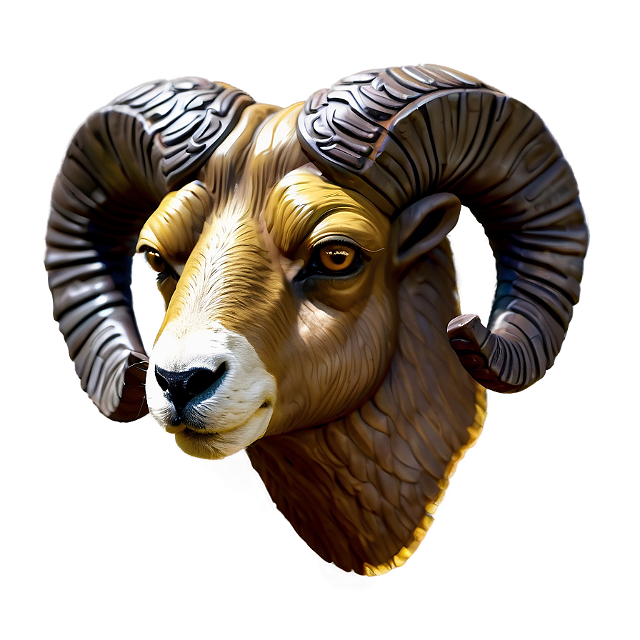 Stylized Ram Head Design Png Akf