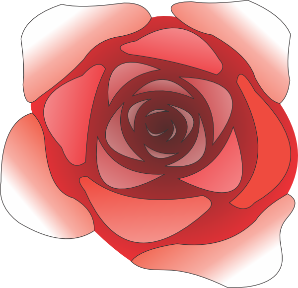 Stylized Red Rose Vector Art