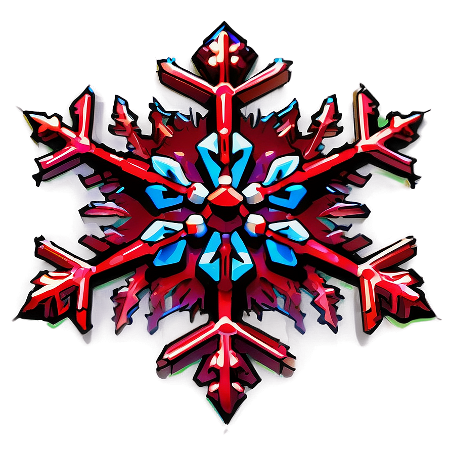 Stylized Red Snowflake Png Pxs47