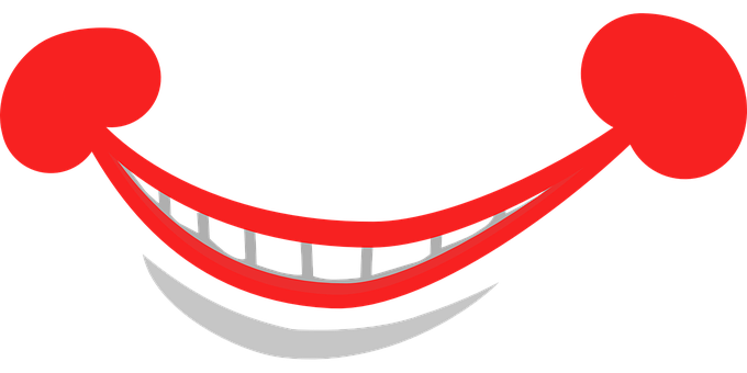 Stylized Redand White Smile