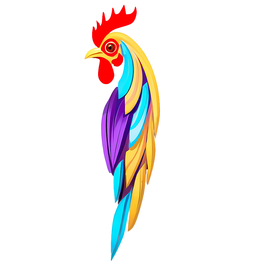 Stylized Rooster Profile Png Ere