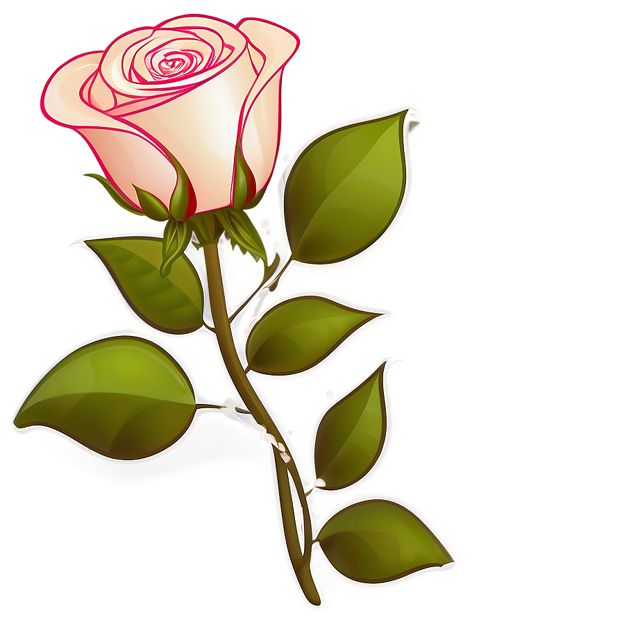 Stylized Rose Clipart Png 06272024