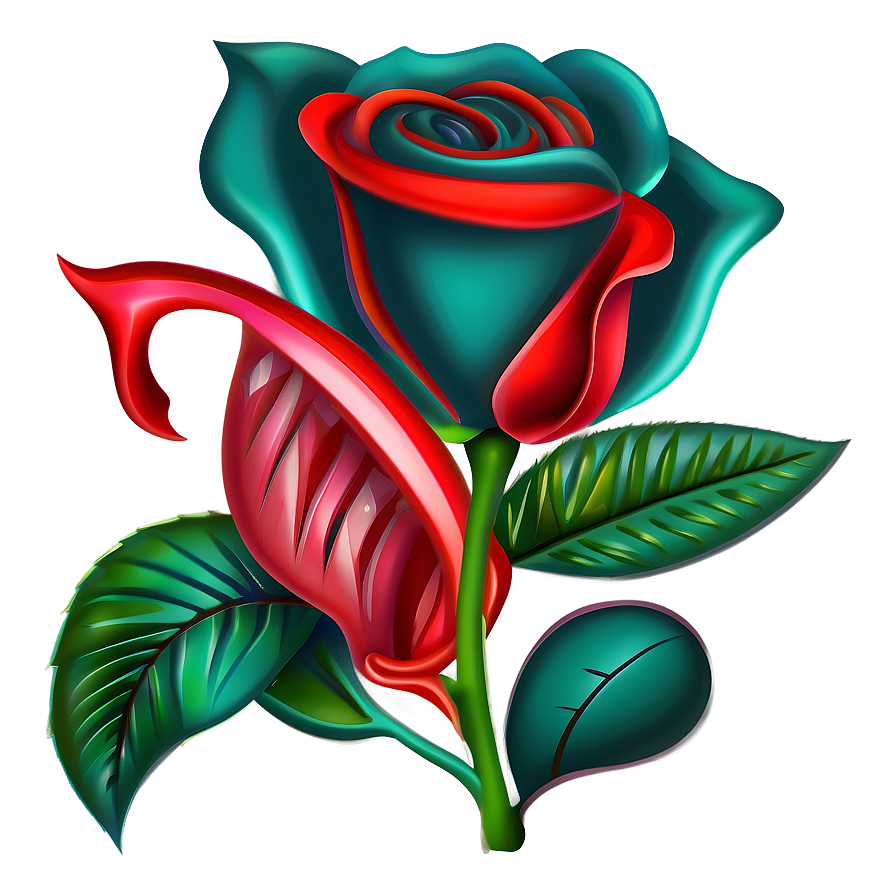 Stylized Rose Clipart Png Bug